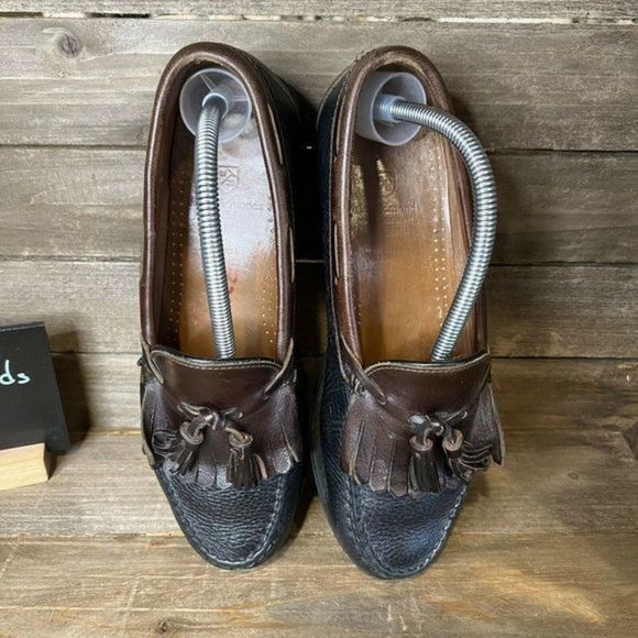 Mens Allen Edmonds Nashua Leather Kilt Tassel Slip On Loafers Shoes Size 9 D GUC - Picture 3 of 6